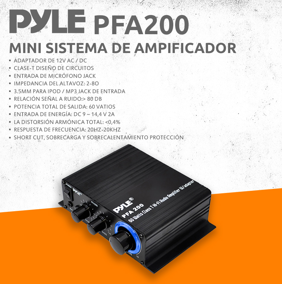 Pyle Pla2200 2 Channel Mosfet Power Car Audio Amplifier 1400 Watt Spl